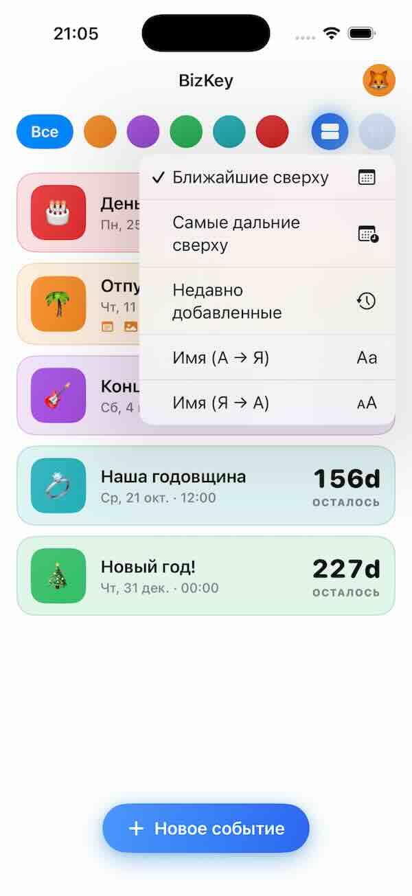 Скриншот BizKey 4